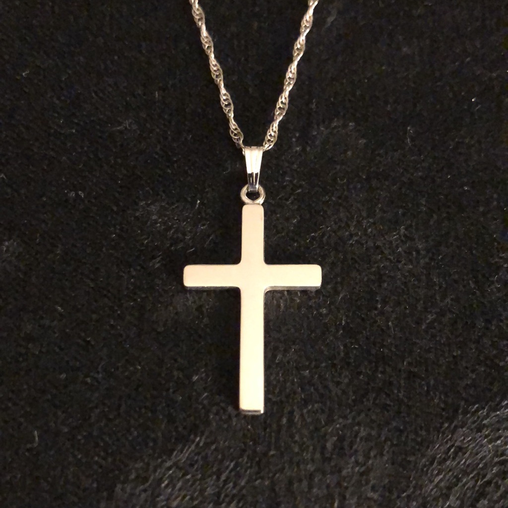 Vtg 2009 Sterling Silver Cross Pendant Necklace Nwt